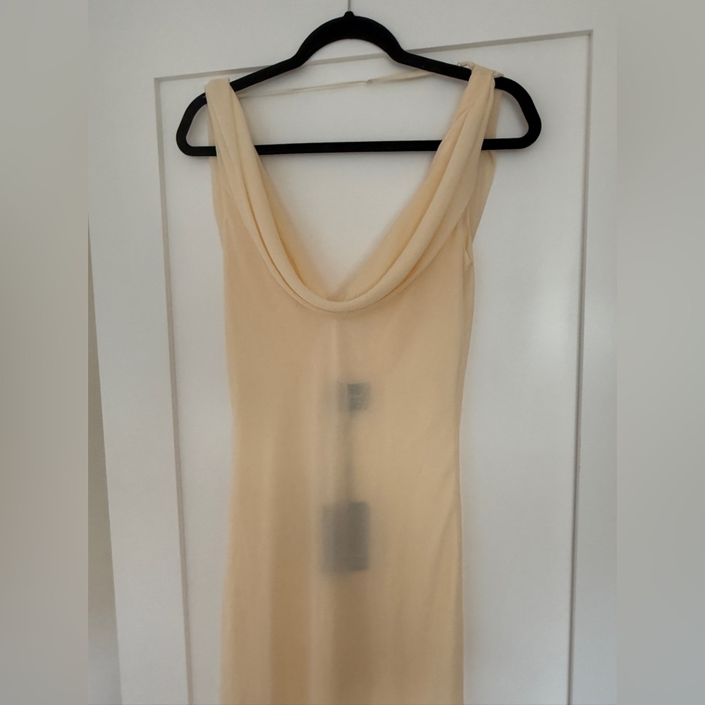 REFORMATION X LAURA HARRIER CAVALLO DRESS S4, IVORY